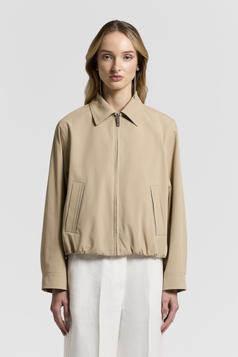 Cotton And Nylon Canvas Jacket
