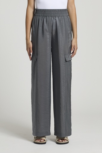 [120075] Peserico Technical Organza Cargo Pants in Grey