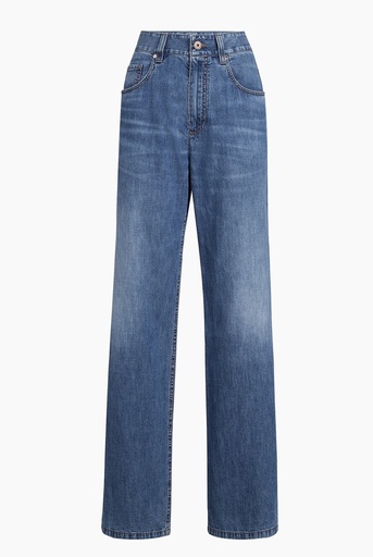 Lightweight Denim Contemporary Loose Trousers