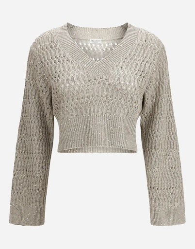 Linen Dazzling Braids Sweater