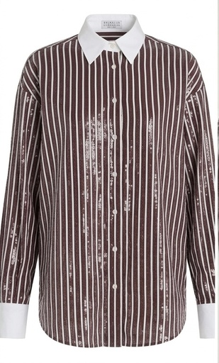 Dazzling Stripes Shirt In Cotton Poplin