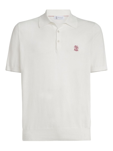 Cotton Lightweight Knit Polo Shirt With Logo