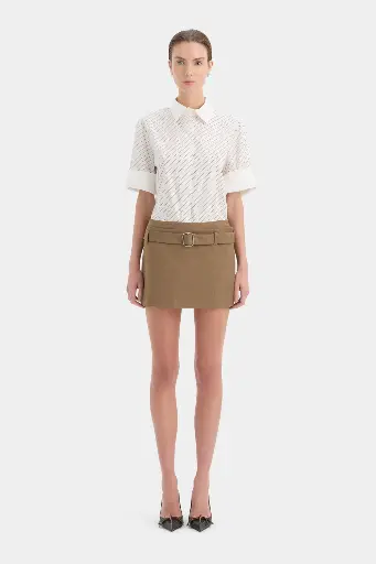 Bastille Belted Mini Skirt