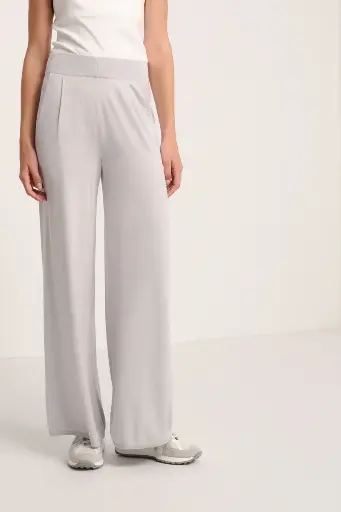 Palazzo Trousers In Cotton Silk Knit