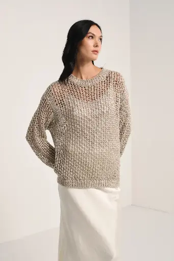 Dazzling Perforated Long Sleeved Shirt