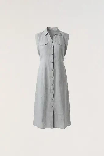 Hourglass Chemisier In Lurex Linen