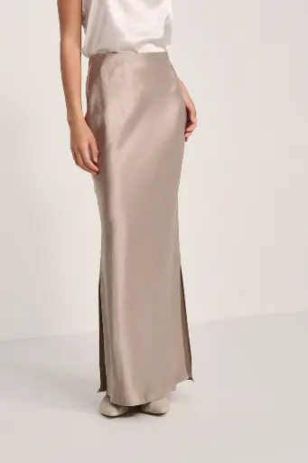 Flowing Satin Skirt