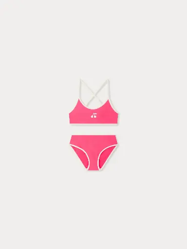 Lura Two-Piece Swimsuit in Neon Pink
