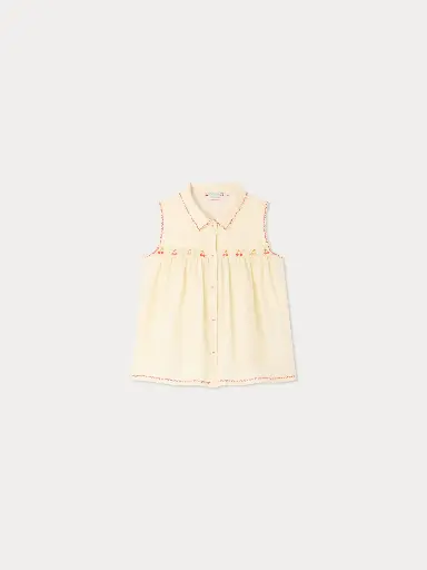 Lexi Smocked and Hand Embroidered Blouse