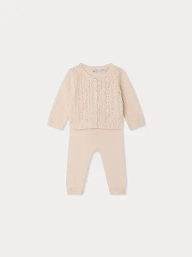 Laelou Set in Organic Cotton Pointelle Knit