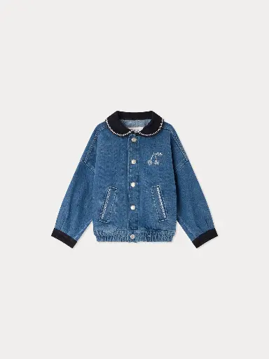 Lala Denim Jacket with Rhinestones