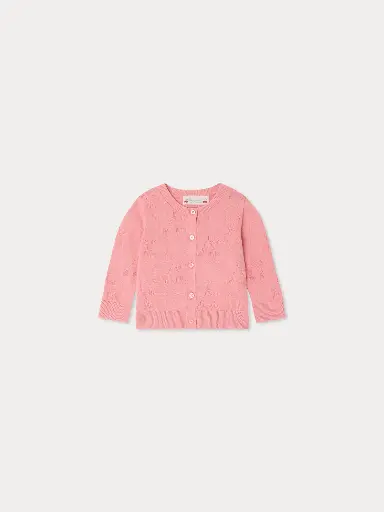 Teyana Round Neck Cardigan With Cherry Print
