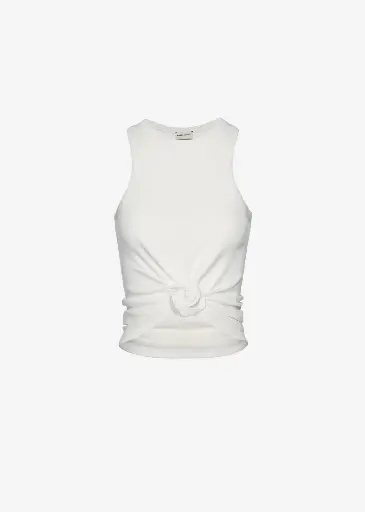 Knotted Ribbed Tank Top 