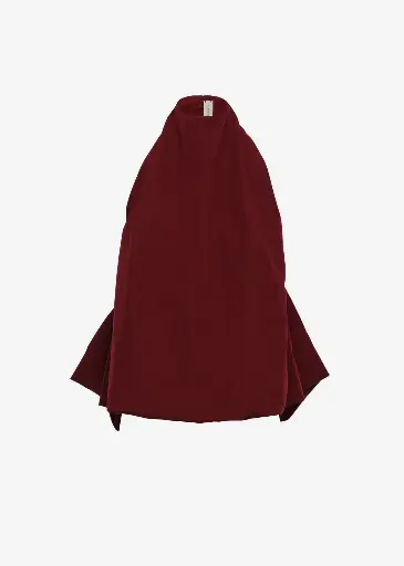 Open Back Halterneck Top in Burgundy
