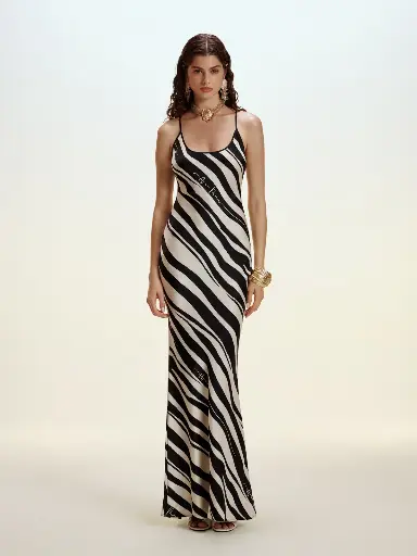 [122101] Venus Silk Maxi Dress