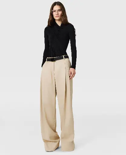 Lightweight Textured Straight Pants