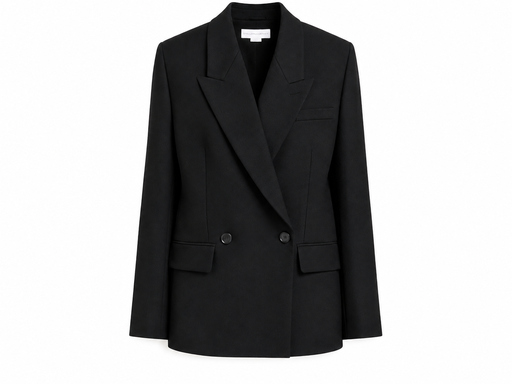 Double Breasted Fitted Canvas Jacket