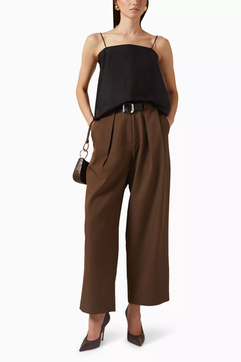 Matteo Belted Tuck Trousers