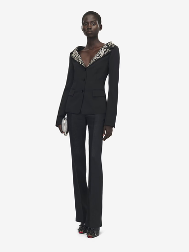 High Waisted Tailored Trousers 