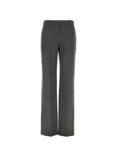 Embroidered Wool Trousers
