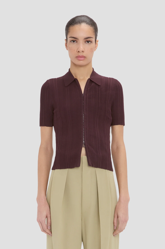 Ribbed Polo Top 