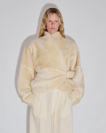 [122668] Cindy Faux Shearling Contour Jacket