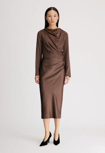 FABIO Draped Satin Dress