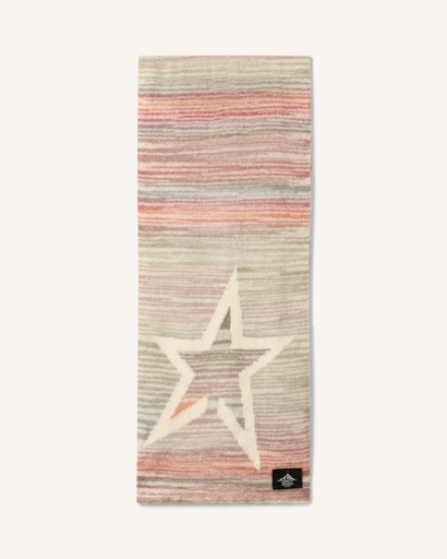 [123340] Wool & Mohair Pastel Striped Scarf