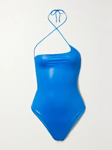 [100218] Coated Halterneck Swimsuit