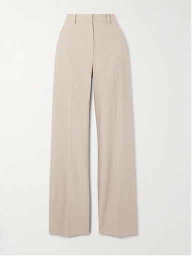 [101212] Kline Linen-Blend Wide-Leg Pants