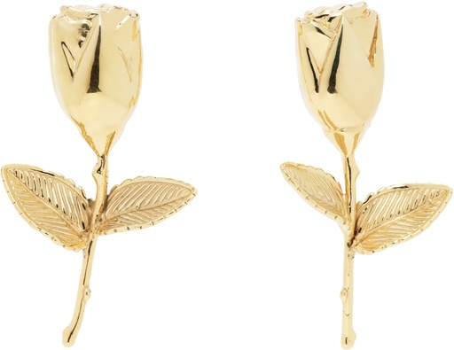 [101864] Rosebud Earrings In Gold
