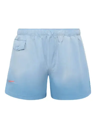 Logo Print Shorts Blue