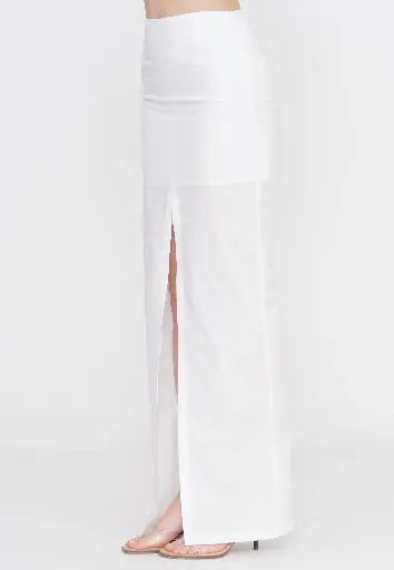 [101044] Gonna Tessuto White