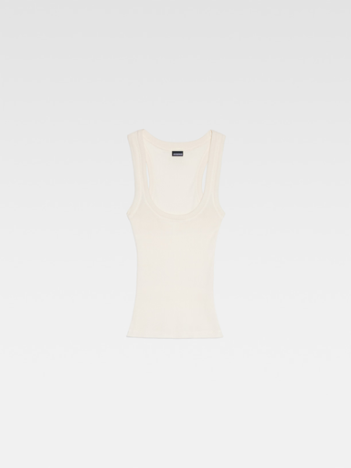 [101277] Le Debardeur Gros Grain Top Light Beige/Yellow