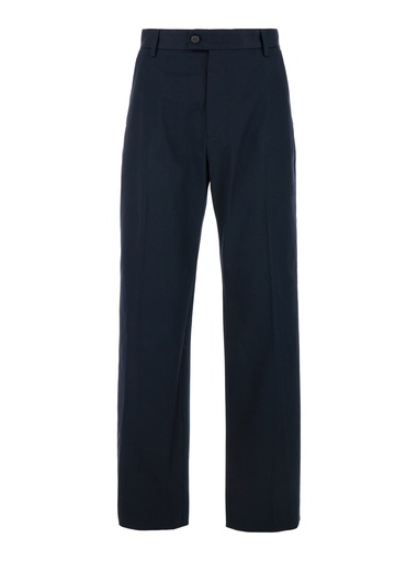 [100191] Chino Pants With Logo Lettering On Blue 