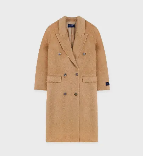 [100879] Double Faced Cashmere Coat Camel