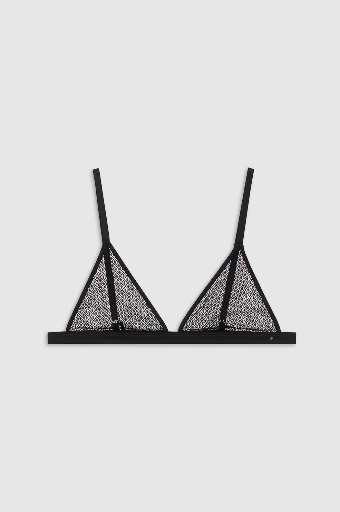 [100938] Eldra Bralette - Black Geometric Lace